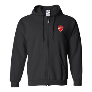 Men's Ducati  Zipper Hoodie - Black